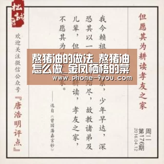 熬猪油的做法_熬猪油怎么做_金凤栖梧的菜谱‘九游游戏’(图4) 九游游戏